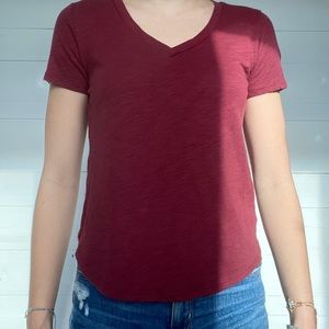 Burgundy tee shirt